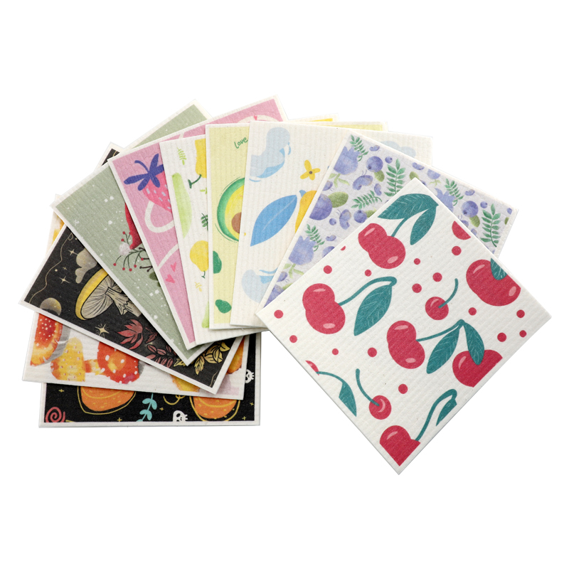 Tør og våd Dual-Use trykt tilpasset mønster cellulose klud